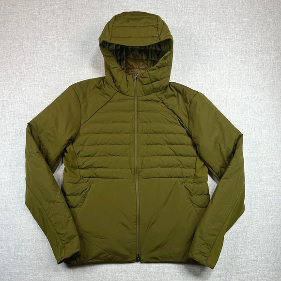lululemon athletica Other - Lululemon Down For It All Hooded Quilted Down Puffer Jacket Men Large Green